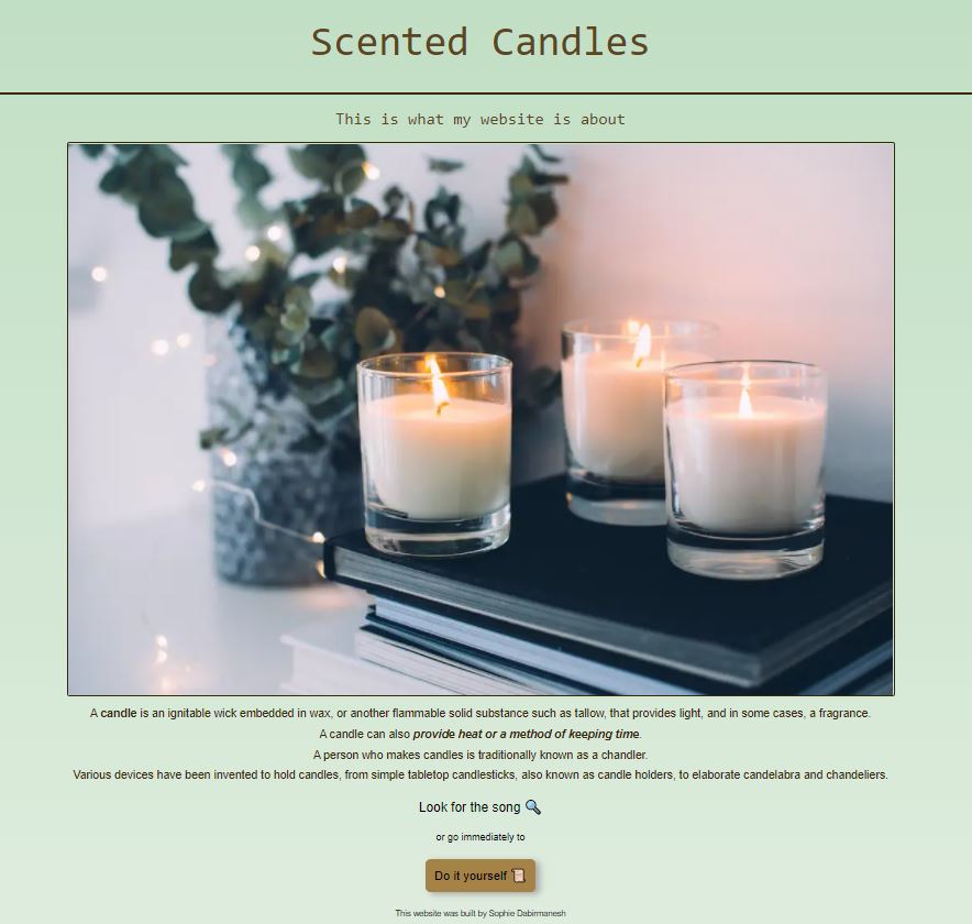 project scented candles